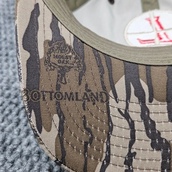 Leupold Camo Mesh Snapback Trucker Hat Mossy Oak Bottomland Hunting Ball Cap - Picture 7 of 8